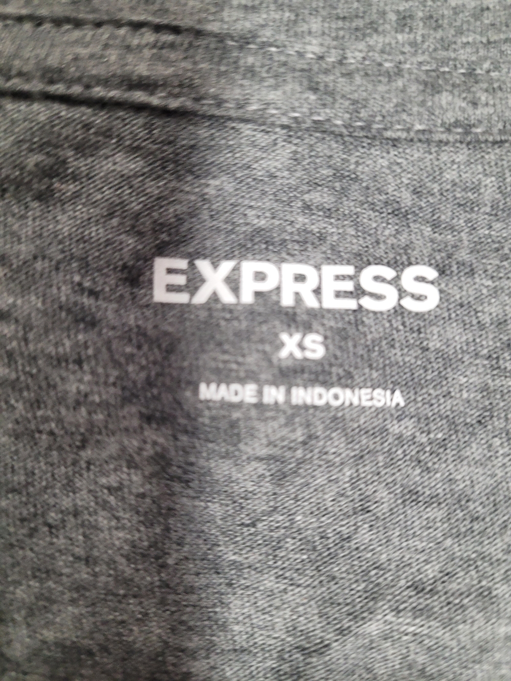 Express Women’s Short Sleeve V-Neck Tee - Heather Gray - Picture 3 of 4